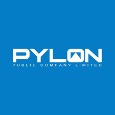 Pylon Public Company Limited logo on a solid blue background.